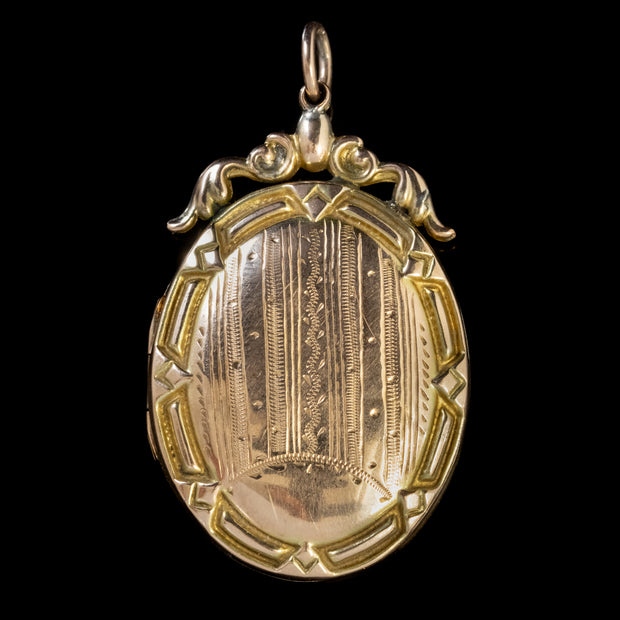 Antique Victorian 9Ct Yellow Gold Locket Circa 1880