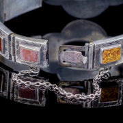 Antique Victorian Agate Scottish Bracelet Silver Circa 1860