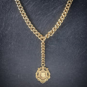 Antique Victorian Albert Chain 18Ct Gold On Silver Necklace Dated 1900