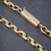 Antique Victorian Amethyst Pendant Necklace 15Ct Gold Chain Circa 1900