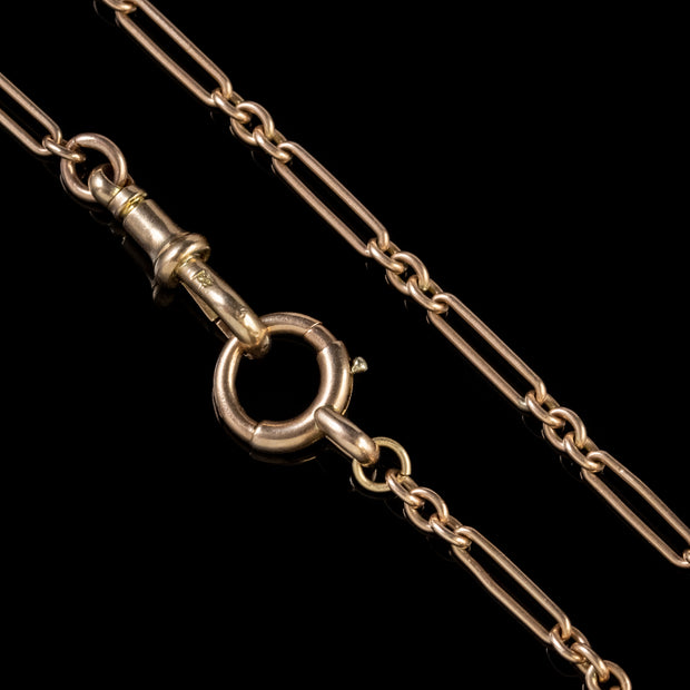 Antique Victorian Chain Necklace 9Ct Rose Gold Double Bracelet Circa 1880