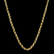 Antique Victorian Chain Necklace Sterling Silver 18Ct Gold Circa 1900