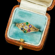 Antique Victorian Dearest Ring 15Ct Gold Circa 1860