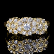 Antique Victorian Diamond Cluster Ring 18Ct Gold 1Ct Of Diamond Circa 1900