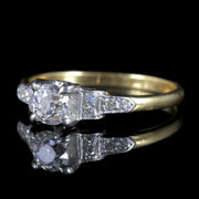 Antique Victorian Diamond Engagement Ring 18Ct Gold Ring Circa 1900