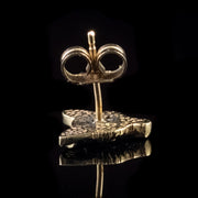 Antique Victorian Diamond Fox Earrings 9Ct Gold Circa 1880