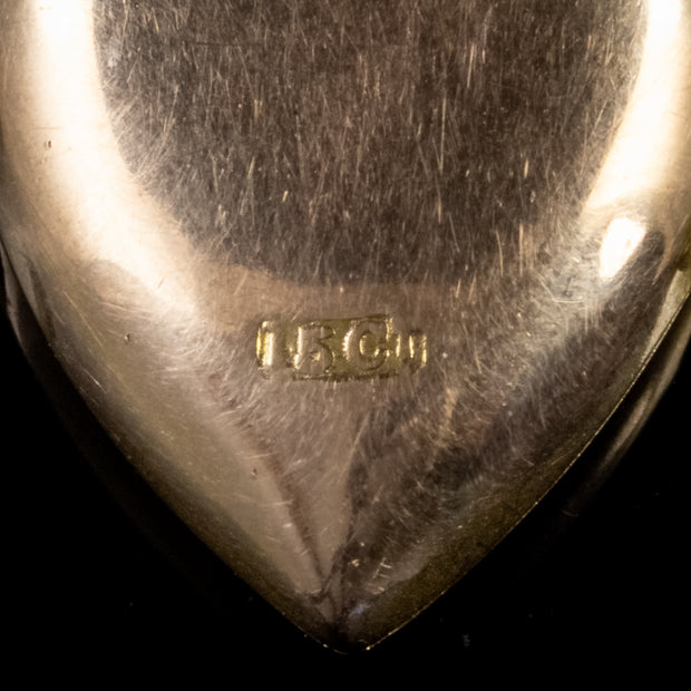 Antique Victorian Diamond Heart Locket 15Ct Gold Circa 1900