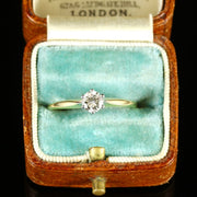 Antique Victorian Diamond Solitaire Engagement Ring 18Ct Yellow Gold