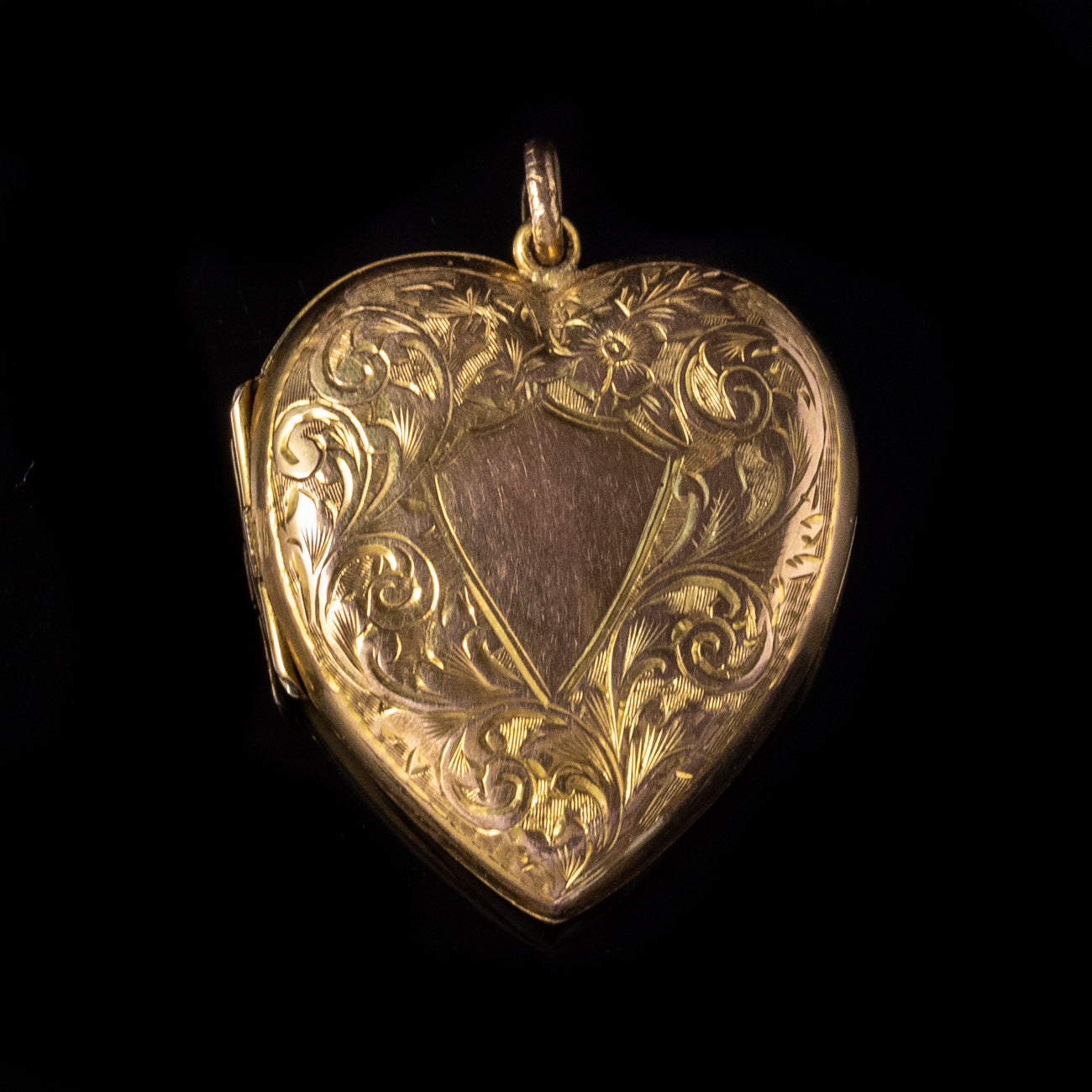Antique Victorian Engraved Heart Locket 9ct Yellow Gold Circa 1890 ...