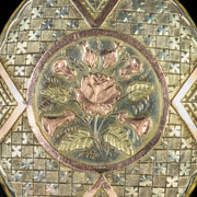 Antique Victorian Floral Locket 18Ct Gold Silver Circa 1900
