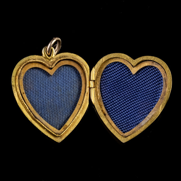 Antique Victorian Heart Locket 9ct Gold