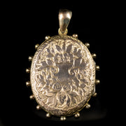 Antique Victorian Forget Me Not Locket 18Ct Gold Circa 1890