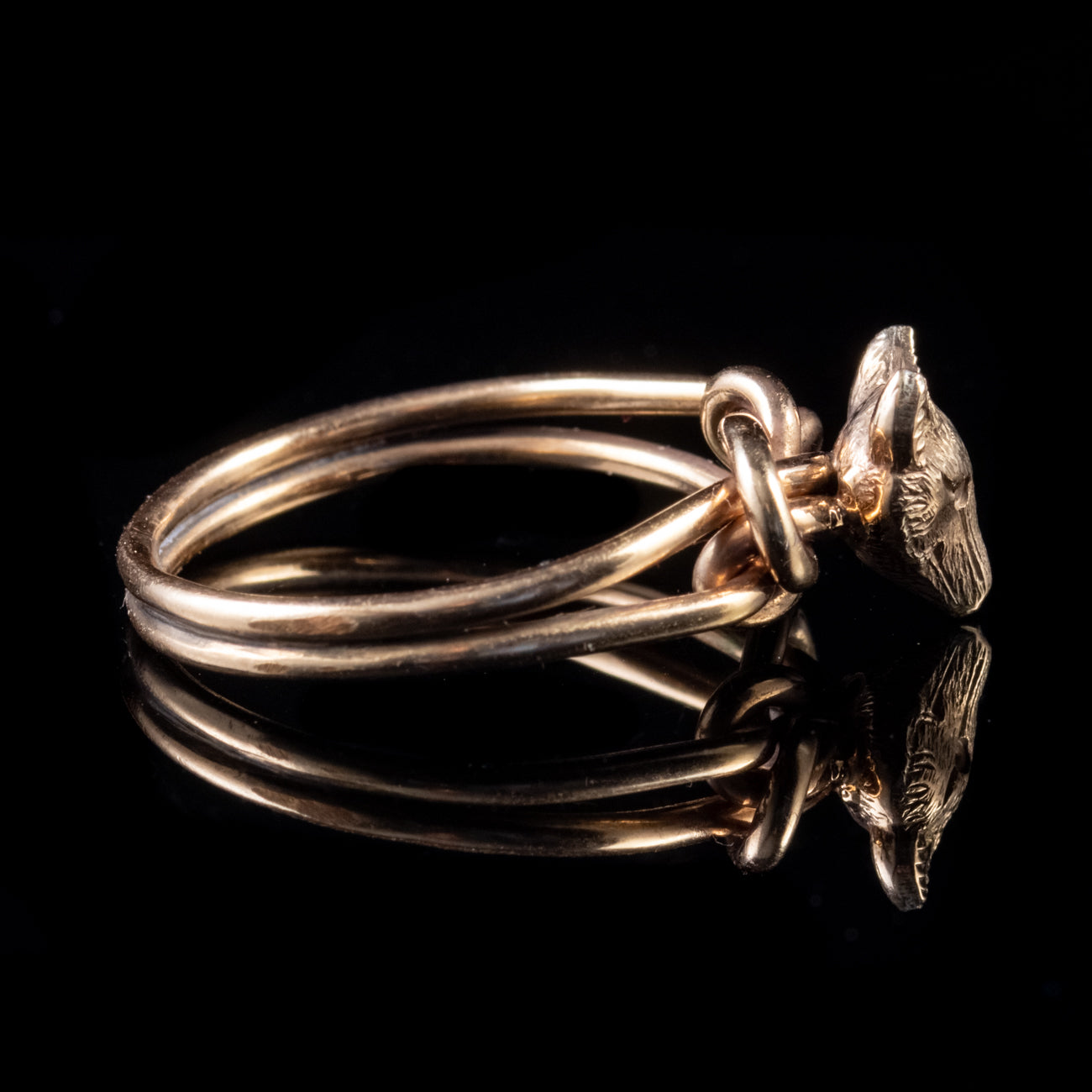 Antique Victorian Fox Knot Ring 18ct Gold Circa 1900 – Laurelle Antique ...