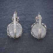 Antique Victorian French Paste Earrings Silver Circa 1880