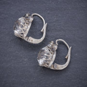 Antique Victorian French Paste Earrings Silver Circa 1880