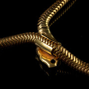 Antique Victorian Garnet Snake Necklace Circa 1900 18Ct Gold Silver