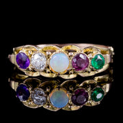 Antique Victorian 18Ct Gold Adore Ring Circa 1900