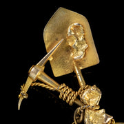 Antique Victorian Gold Mining Brooch Gold Gilt Circa 1880