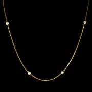 Antique Victorian Gold Pearl Plait Chain Circa 1895