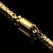 Antique Victorian Gold Pearl Plait Chain Circa 1895