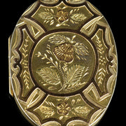Antique Victorian Gold Silver Locket Circa 1880