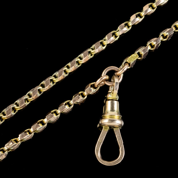 Antique Victorian Guard Chain 9ct Gold Circa 1880