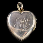 Antique Victorian Heart Locket Pearl 9Ct Gold Circa 1900