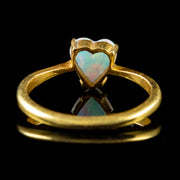 Antique Victorian Heart Opal Ring 9Ct Gold Circa 1900