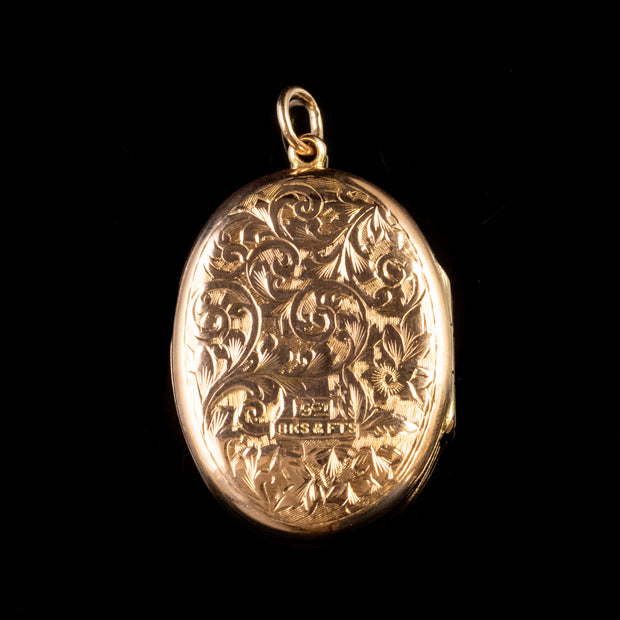 Antique Victorian Locket 9Ct Gold Circa 1890