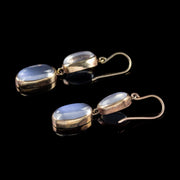 Antique Victorian Moonstone Earrings 15Ct Gold Circa 1900