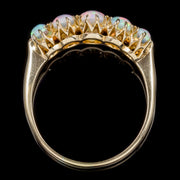 Antique Victorian Natural Opal Five Stone Ring 18Ct Gold Circa 1900