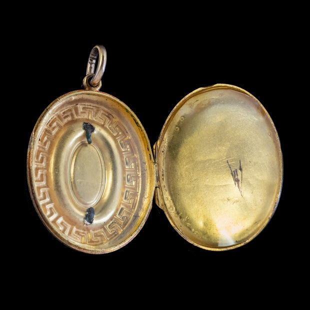 Antique Victorian Pearl Mourning Locket 18ct Gold