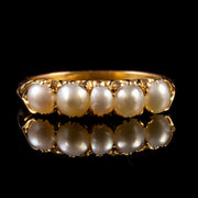 Antique Victorian Pearl Ring 18Ct Gold Circa 1900