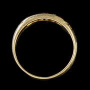 Antique Victorian Ruby Diamond Ring 18Ct Gold Circa 1894