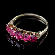 Antique Victorian Ruby Ring 2.90Ct Natural Rubies 18Ct Gold Circa 1900 Cert