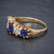 Antique Edwardian Sapphire Diamond Ring side
