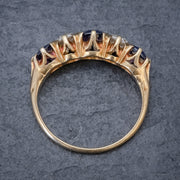 Antique Edwardian Sapphire Diamond Ring top