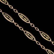 Antique Victorian Sautoir Chain Silver 18Ct Gold Gilt Circa 1900