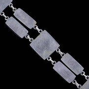Antique Victorian Scottish Agate Link Bracelet Silver Circa 1860
