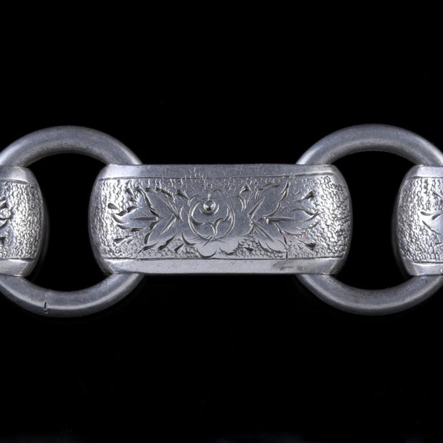 Antique Victorian Silver Locket Collar Dated 1880