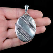 Antique Victorian Sterling Silver Locket Dated 1881