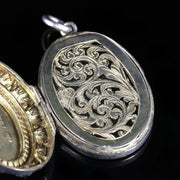 Antique Victorian Silver Vinaigrette Locket Dated 1884