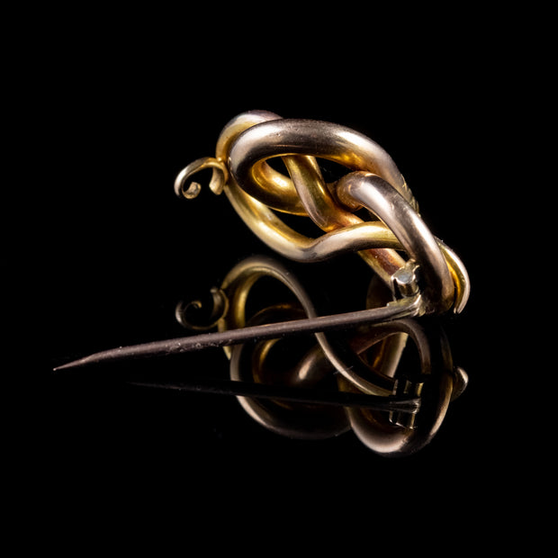 Antique Victorian Snake Brooch 15Ct Gold Circa 1880