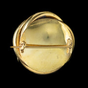 Antique Victorian Snake Brooch Glass Garnet 18Ct Gold Gilt Circa 1880