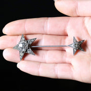 Antique Victorian Star Jabot Paste Pin Circa 1900