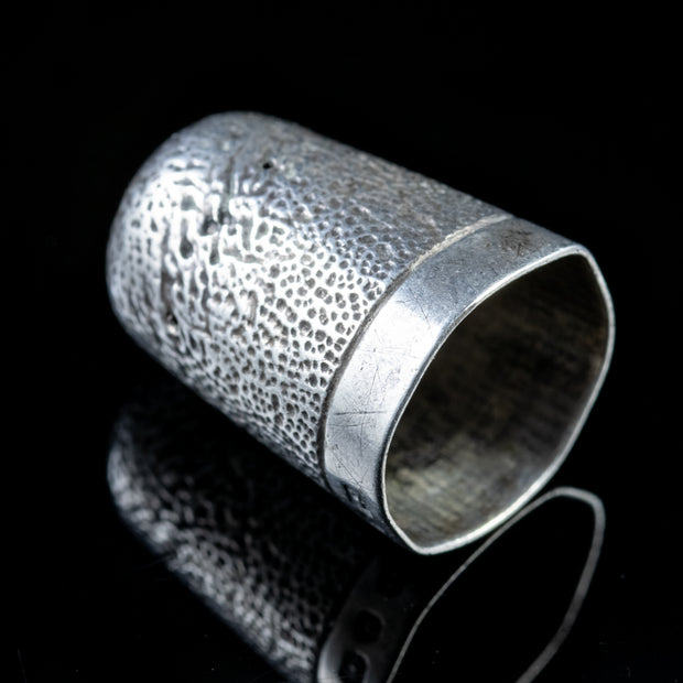 Antique Victorian Thimble Silver Dated 1888