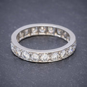 Vintage Full Diamond Eternity Ring 18Ct White Gold Circa 1920