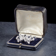 Antique French Edwardian 15Ct Diamond Double Clip Brooch Platinum Circa 1915