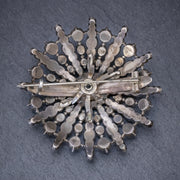 Antique Georgian Paste Silver Sun Brooch