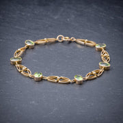 Antique Victorian 15Ct Gold Peridot Necklace And Bracelet Set Circa 1900